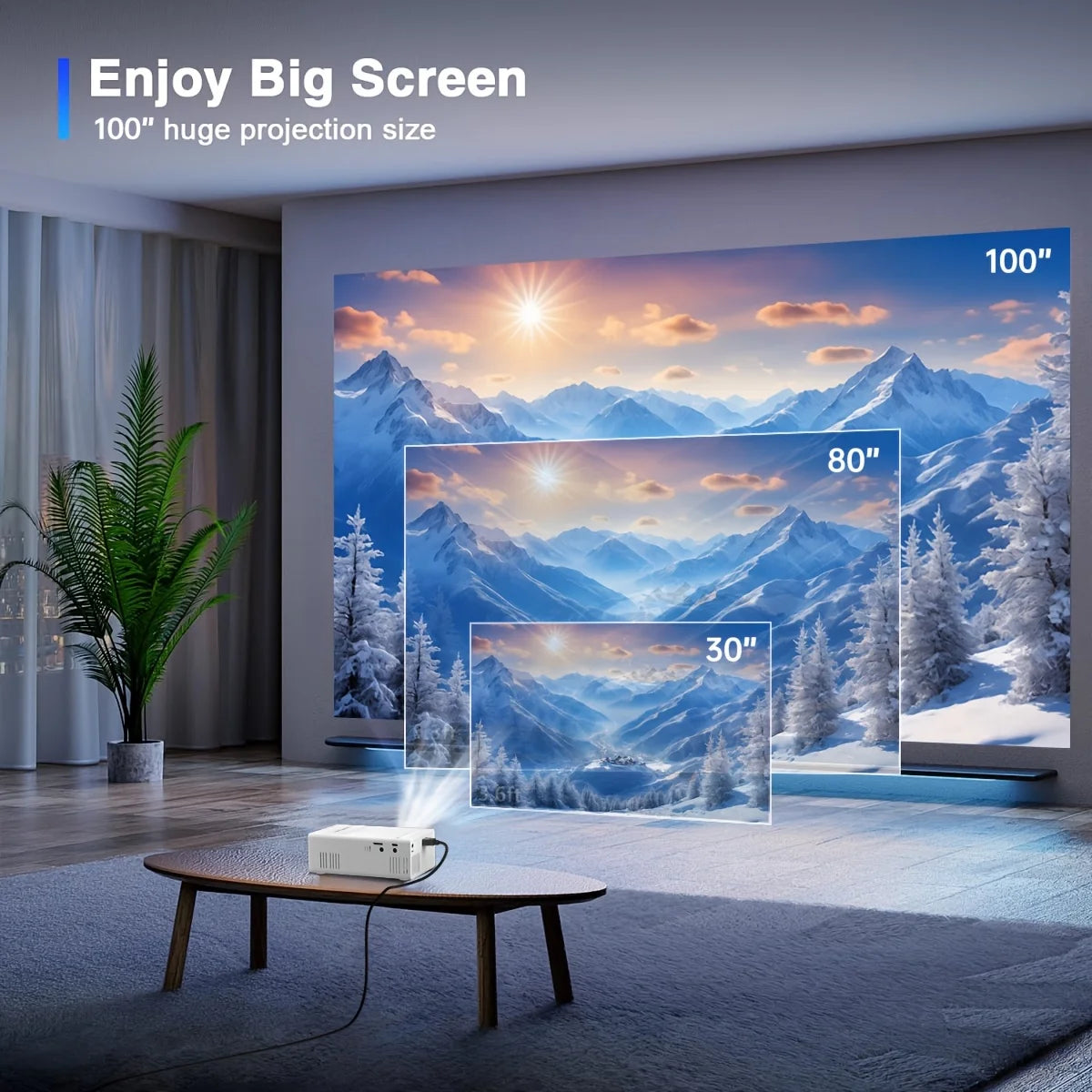 Mini Vidéoprojecteur Portable USB 4K Multicolore