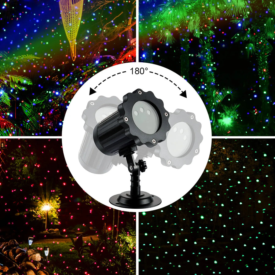 Projecteur laser planté dans la pelouse avec télécommande, cadeau de Noël facile à installer