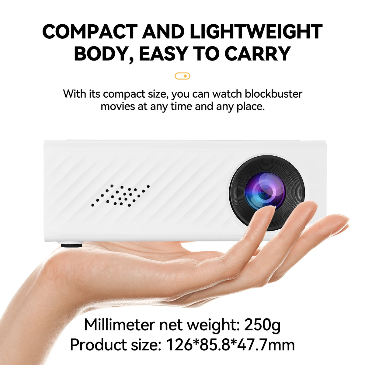 Mini Vidéoprojecteur LED Compact Connexion Smartphone