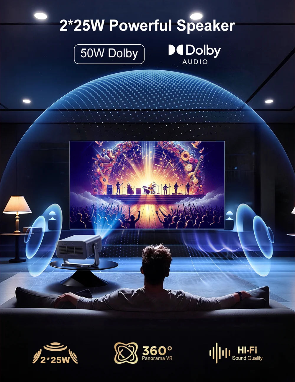Vidéoprojecteur Premium ThundeaL 4K Dolby 3D AirPlay