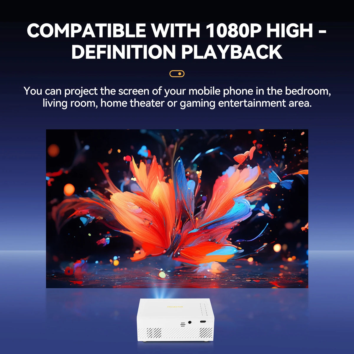 Mini Vidéoprojecteur LED Compact Connexion Smartphone