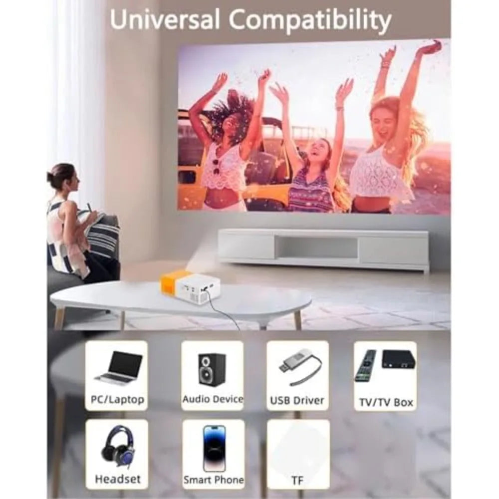 Mini Vidéoprojecteur Cinéma Plein Air HDMI USB AV