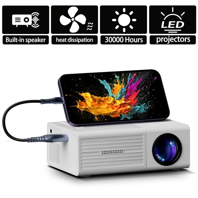 Vidéoprojecteur Portable Full HD Télécommande Multi-Appareils