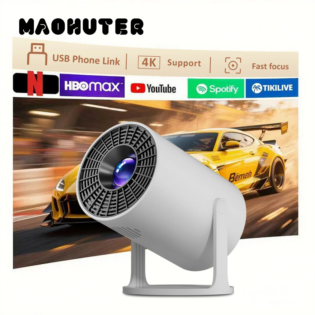 Vidéoprojecteur Mini Focale Courte Full HD Rotation 270°