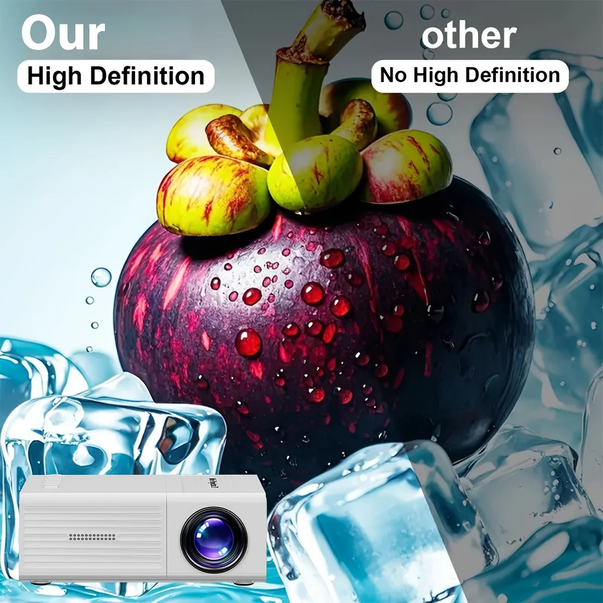 Mini Vidéoprojecteur Portable USB 4K Multicolore