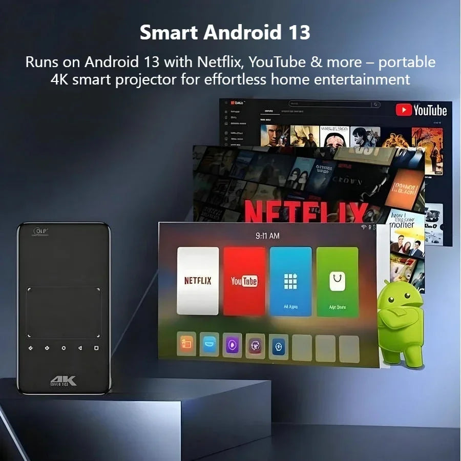 Vidéoprojecteur de Poche Vivicine Android Batterie 4000mAh
