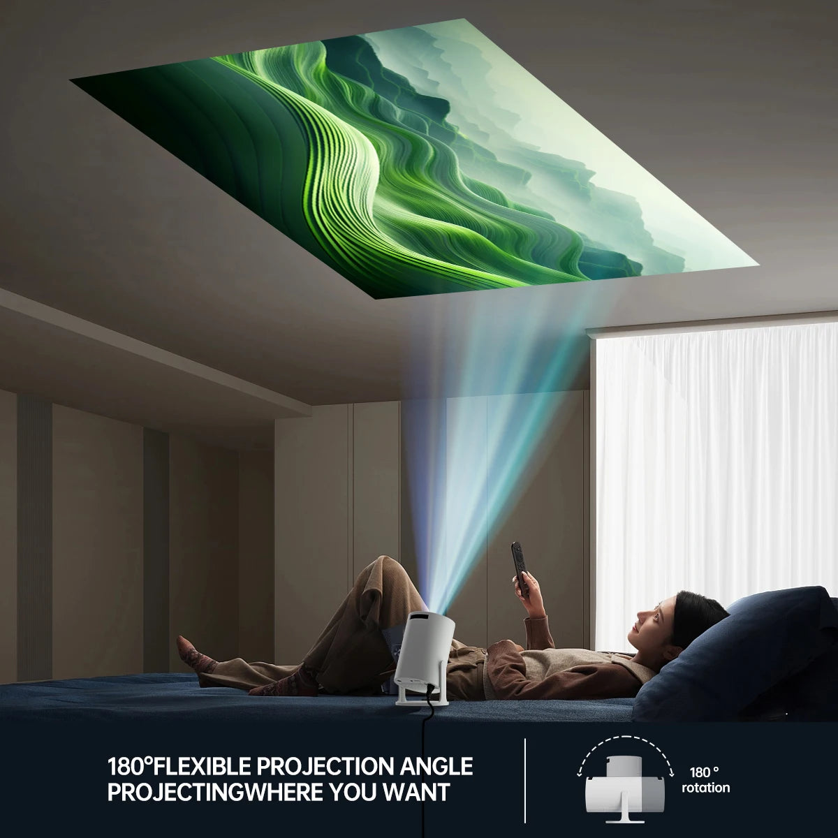 Vidéoprojecteur Mini Focale Courte Full HD Rotation 270°