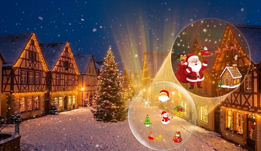 Projecteur étanche IP45 sous la neige, décoration de Noël extérieure pour terrasse et jardin