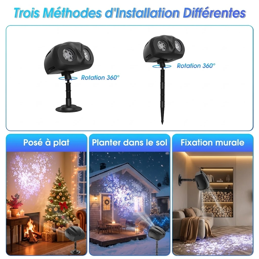 Minuterie automatique et télécommande incluses, décoration de Noël sans effort