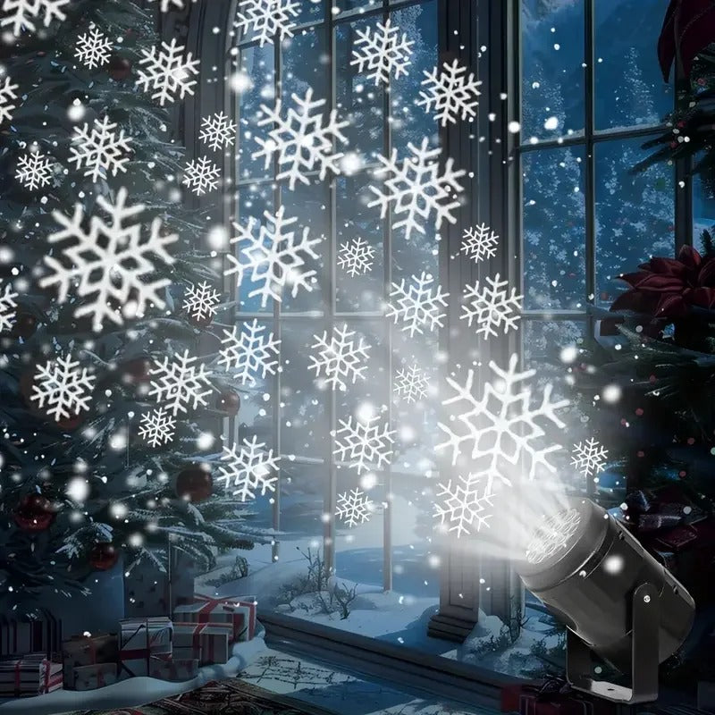 Projecteur Flocon de Neige USB Rotatif – Décoration de Noël